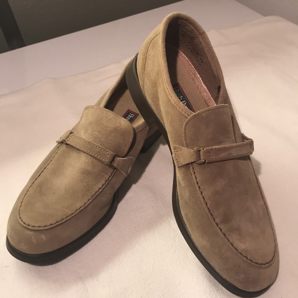 Hush Puppies Tan Suede Loafers